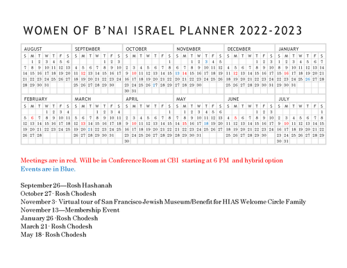 WBI Planner 2022–2023